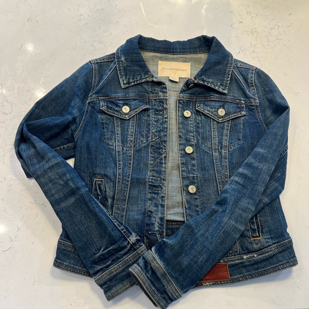 Anthropologie Piclro and the Letter Press Denim Jacket